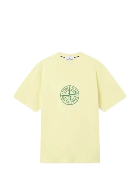 Tricou Stone Island cu strasuri galben