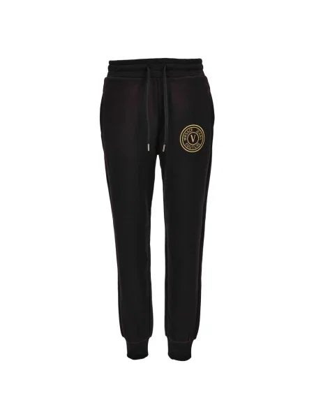 Spodnie dresowe Versace Jeans Couture z logo czarne
