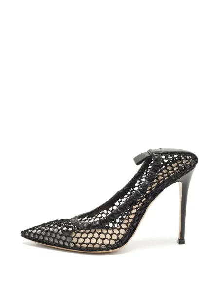 Pantofi cu toc Gianvito Rossi plasă negru