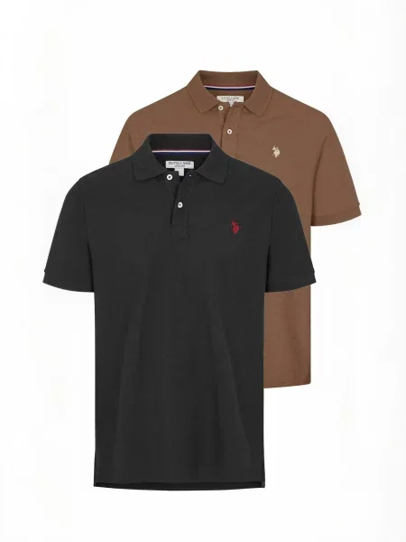 U.S. POLO ASSN. Cămașă UMAlfred amestecat maro