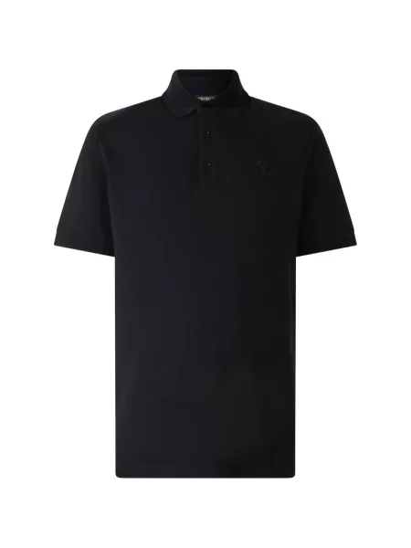 Tricou polo Roberto Cavalli cu broderie negru