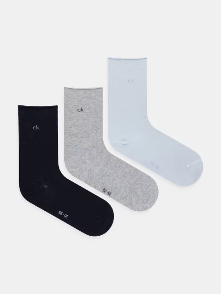 Чорапи Calvin Klein 3 чифта синьо