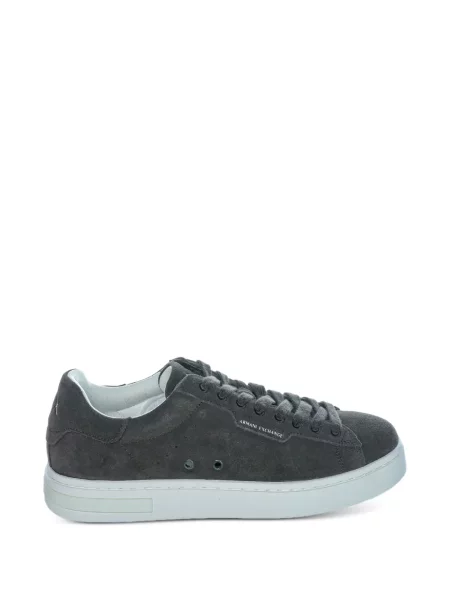 Szarvasbőr sneaker Armani Exchange nyomtatás fekete