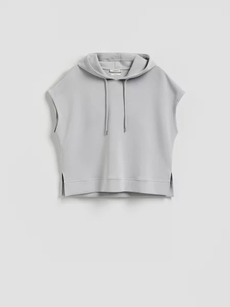 Reserved Світшот без рукавів світло-сірий сірий