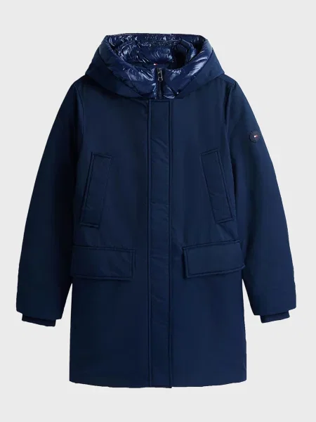 Утеплена парка Tommy Hilfiger синя