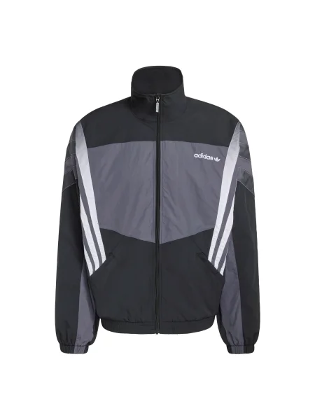 ADIDAS ORIGINALS Geacă de primăvară-toamnă Santiago gri închis / negru alb