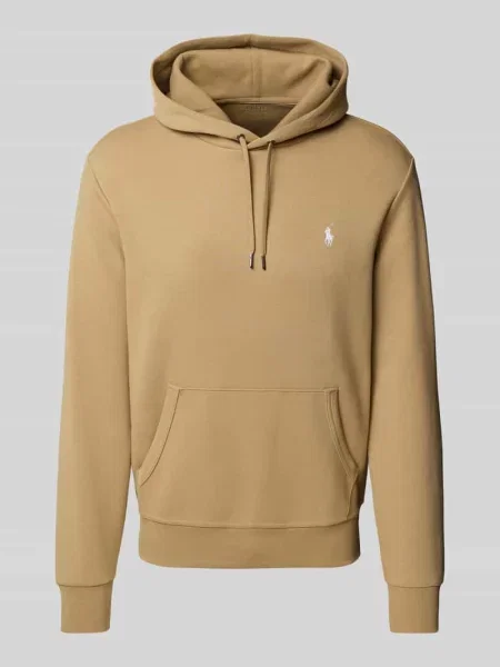 Bluza z kapturem z wyhaftowanym logo Polo Ralph Lauren beżowa