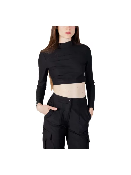 Dzianinowa koszulka Calvin Klein Jeans czarna