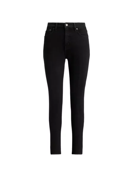 Blugi skinny Lauren Ralph Lauren cu talie înaltă negru