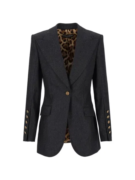 Geacă Dolce & Gabbana de lână gri