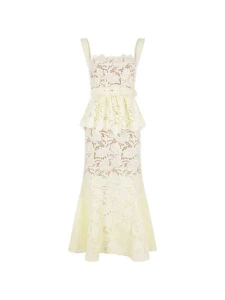 Rochie maxi Self-portrait galben