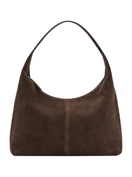 MANGO Geantă de umăr Curro închis maro