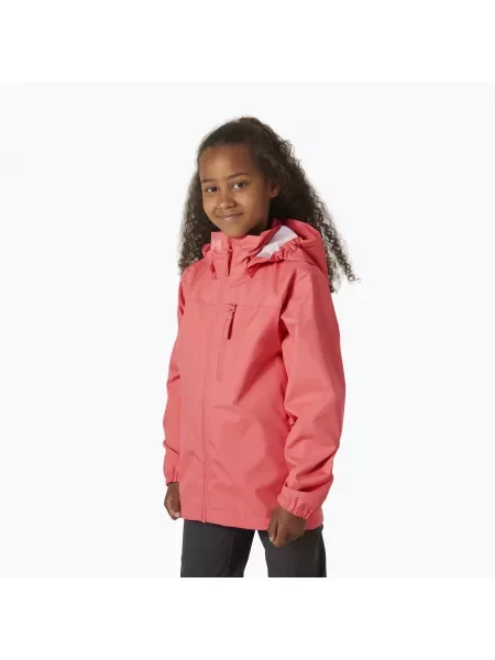 Kurtka żeglarska dziecięca Helly Hansen Crew Hooded JR sunset pink różowa