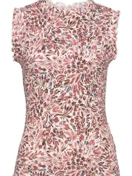 VIVANCE Bluza bež / modra / rjava / roza bela