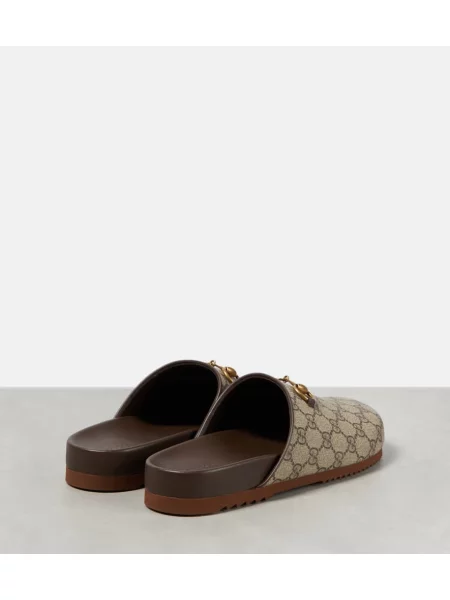 Papuci tip mules Gucci bej