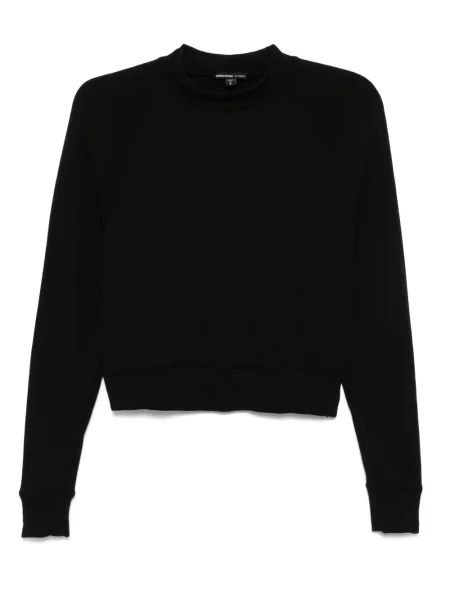 Koszulka James Perse o krotszym kroju frotte czarna