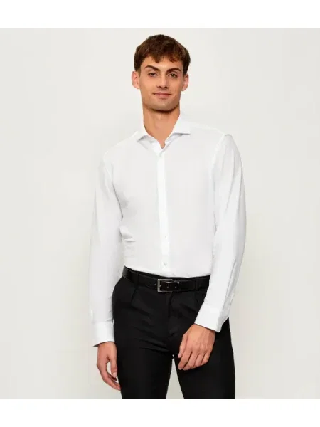 BOSS BLACK Cămașă | | stretch alb