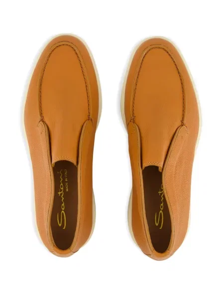 Botine Santoni din piele slip-on maro