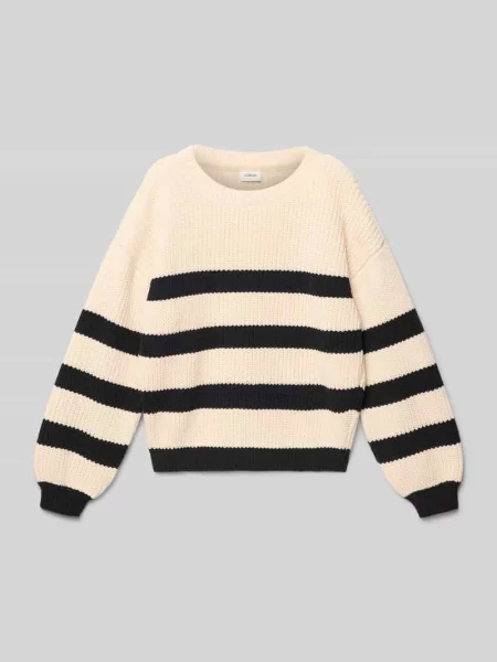 Sweter z dzianiny o kroju regular fit z dekoltem typu crew neck S.oliver Red Label