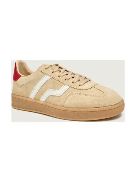 Gant sneakers din piele întoarsă Cuzima bej