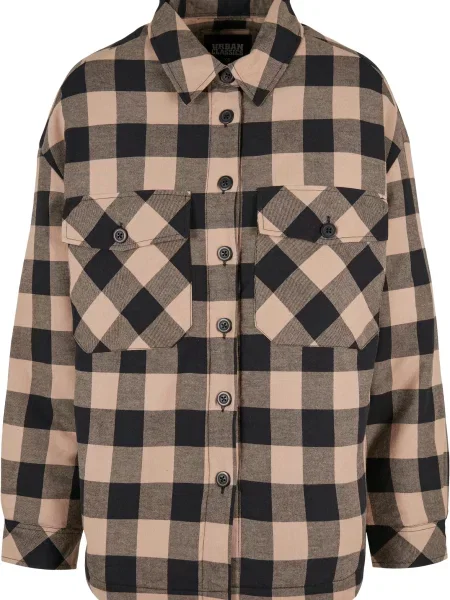 Cămașă Urban Classics de flanelă negru