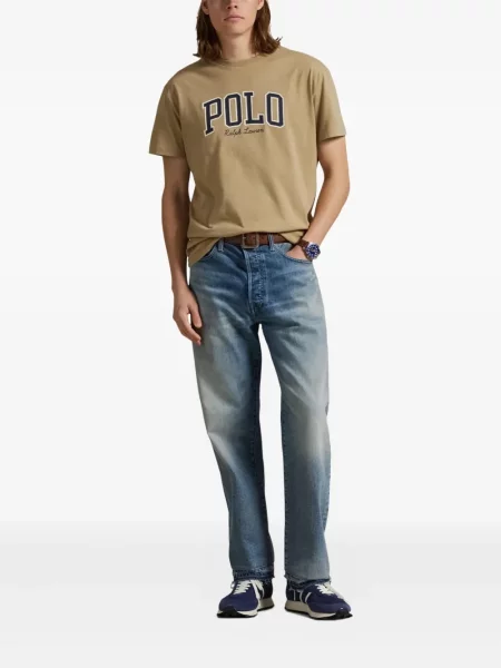 Μικρός κασκέτο Polo Ralph Lauren με χαμηλή μέση υφαίνω διαγωνίως πράσινο