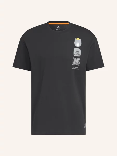 Adidas Terrex Tričko Multi Graphic / šedá / tmavě žlutá černá