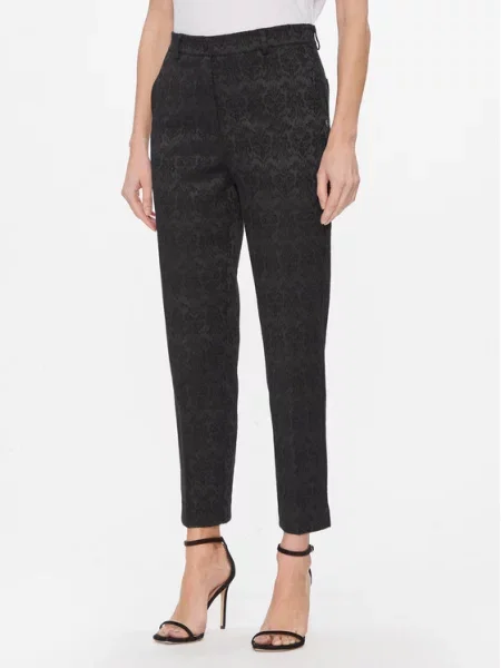 Hlače iz tkanine Please črna