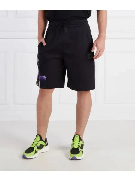 BOSS GREEN Pantaloni Scurți Headlo Lotus negru