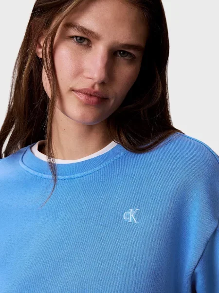 Махровый свитшот Calvin Klein Jeans голубой