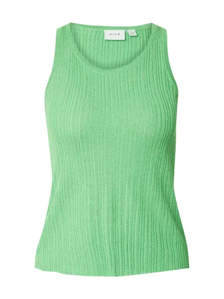 VILA Top brodat limetă verde