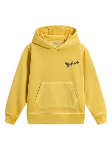 Bluza z kapturem dziecięca Woolrich żółta