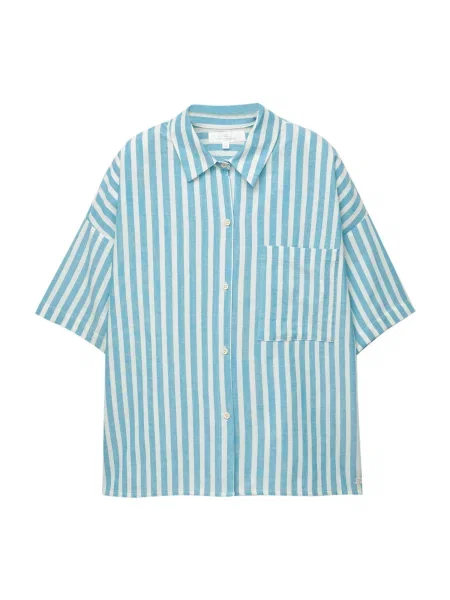 Pull&Bear Halenka světlemodrá bílá