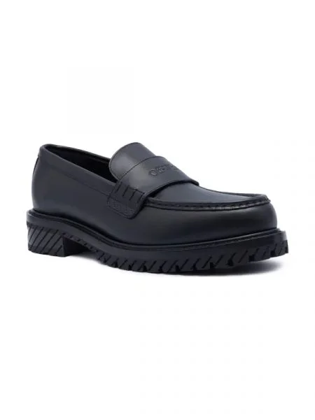 OFF-WHITE De piele pantofi loafer alb