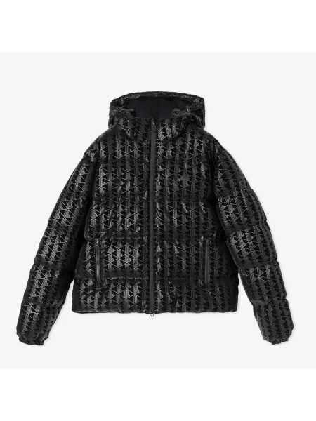 Lacoste Kurtka Z Kapturem Z Monogramem czarna