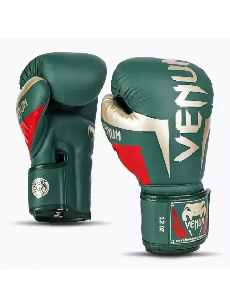 Rękawice bokserskie Venum Elite green zielone