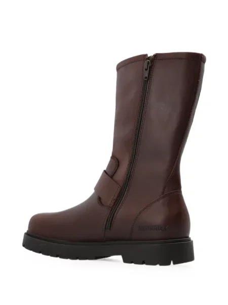 Botine Birkenstock din piele cu cataramă maro