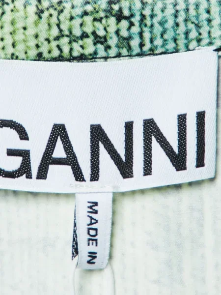 Rochie midi Ganni cu model floral cu imagine verde