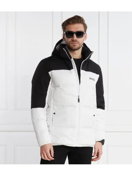 BOSS GREEN De puf geacă alb
