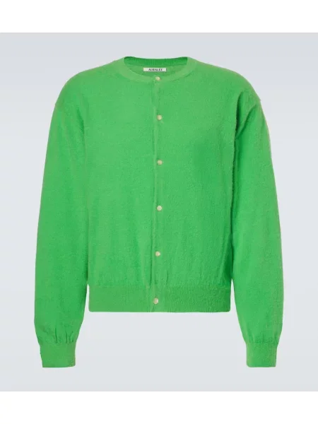 Cardigan Auralee din cașmir verde