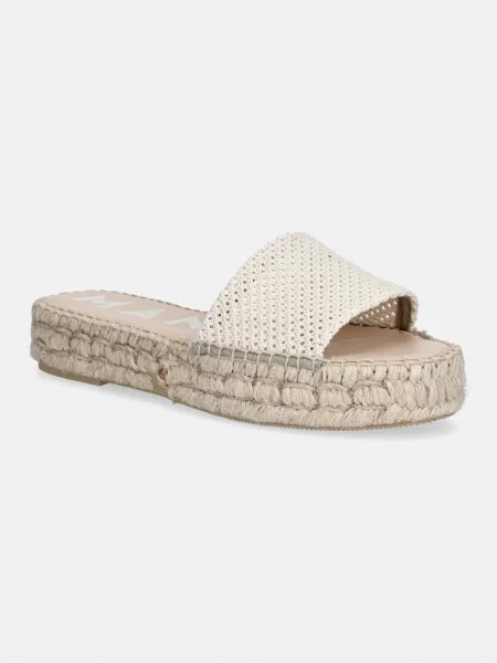 Manebi papuci pentru femei crem din plasă espadrile bej