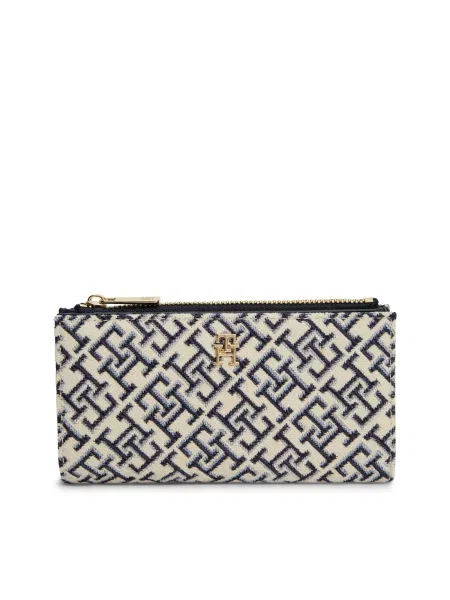 TOMMY HILFIGER Πορτοφόλι JACQUARD ναυτικό / λευκό μπλε