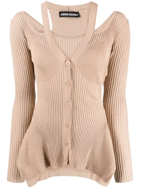 Cardigan Andreadamo tricotate roz