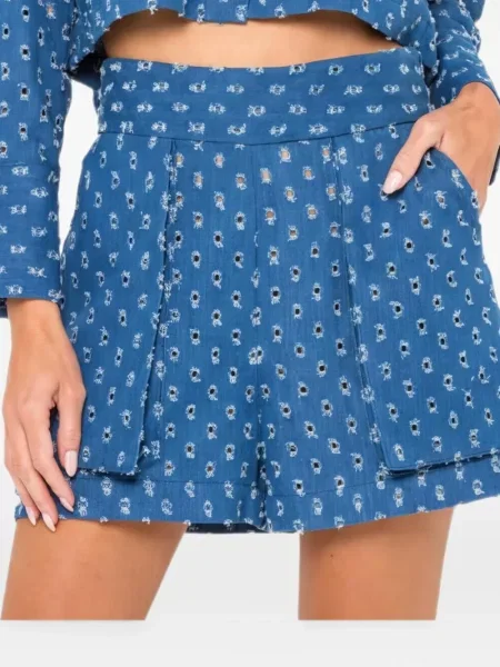 Pantaloni scurți Jbq zdrențuiți albastru