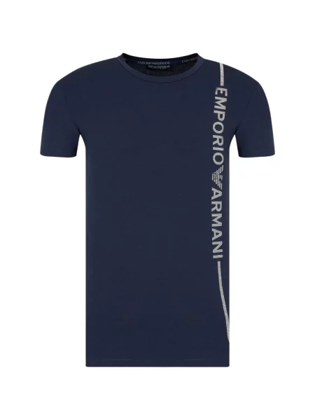 Emporio Armani Tricou albastru închis alb