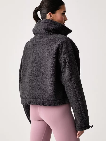 Adidas by Stella McCartney kurtka przejściowa polarowa czarna