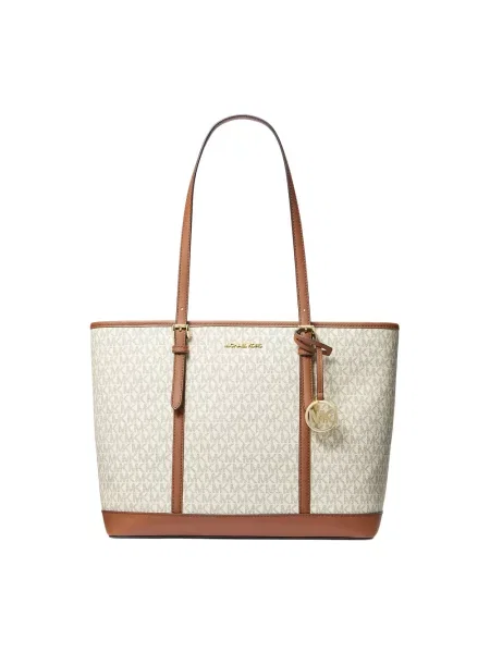 Shopperka Michael Kors z logo beżowa