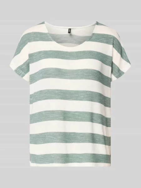 T-shirt z mieszanki w kroju regular fit model WIDE STRIPE' Vero Moda