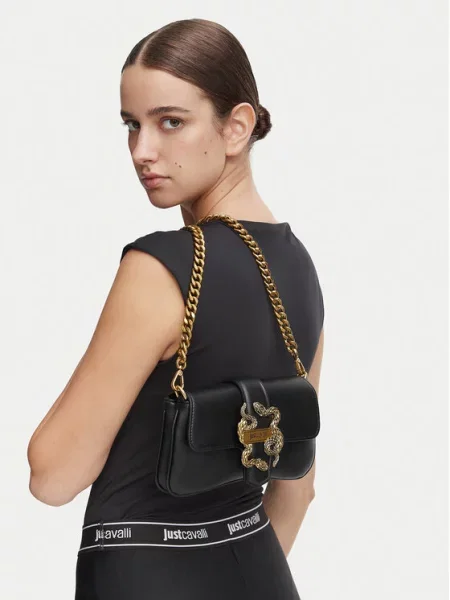 Torbica Just Cavalli Iconic Snakes crna