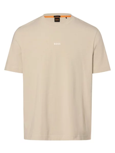 Hugo Koszulki Mężczyzna S T-shirt z Logo beżowy